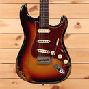 Fender Custom Shop Limited Roasted 1961 Stratocaster Super Heavy Relic electric guitar 3-tone sunburst with single-coil pickups