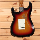 Fender Custom Shop Limited Roasted 1961 Stratocaster Super Heavy Relic electric guitar 3-Tone Sunburst with white pickguard
