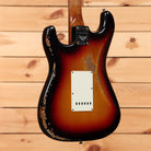 Fender Custom Shop Limited Roasted 1961 Stratocaster electric guitar Super Heavy Relic 3-Tone Sunburst with white pickguard