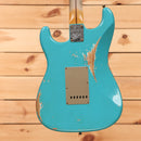 Fender Custom Shop 1958 Stratocaster heavy relic electric guitar Taos Turquoise with single-coil pickups