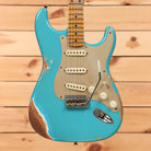 Fender Custom Shop Limited 1958 Stratocaster heavy relic electric guitar Taos Turquoise with single-coil pickups