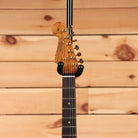 Fender Custom Shop Artisan Maple Burl Stratocaster left-handed electric guitar aged natural finish with maple neck