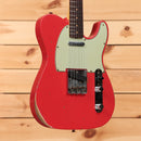 Fender Custom Shop 1963 Telecaster Relic electric guitar Fiesta Red with single-coil pickup and aged patina