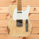 Fender Custom Shop Limited 1954 Telecaster heavy relic electric guitar natural blonde with single-coil pickups