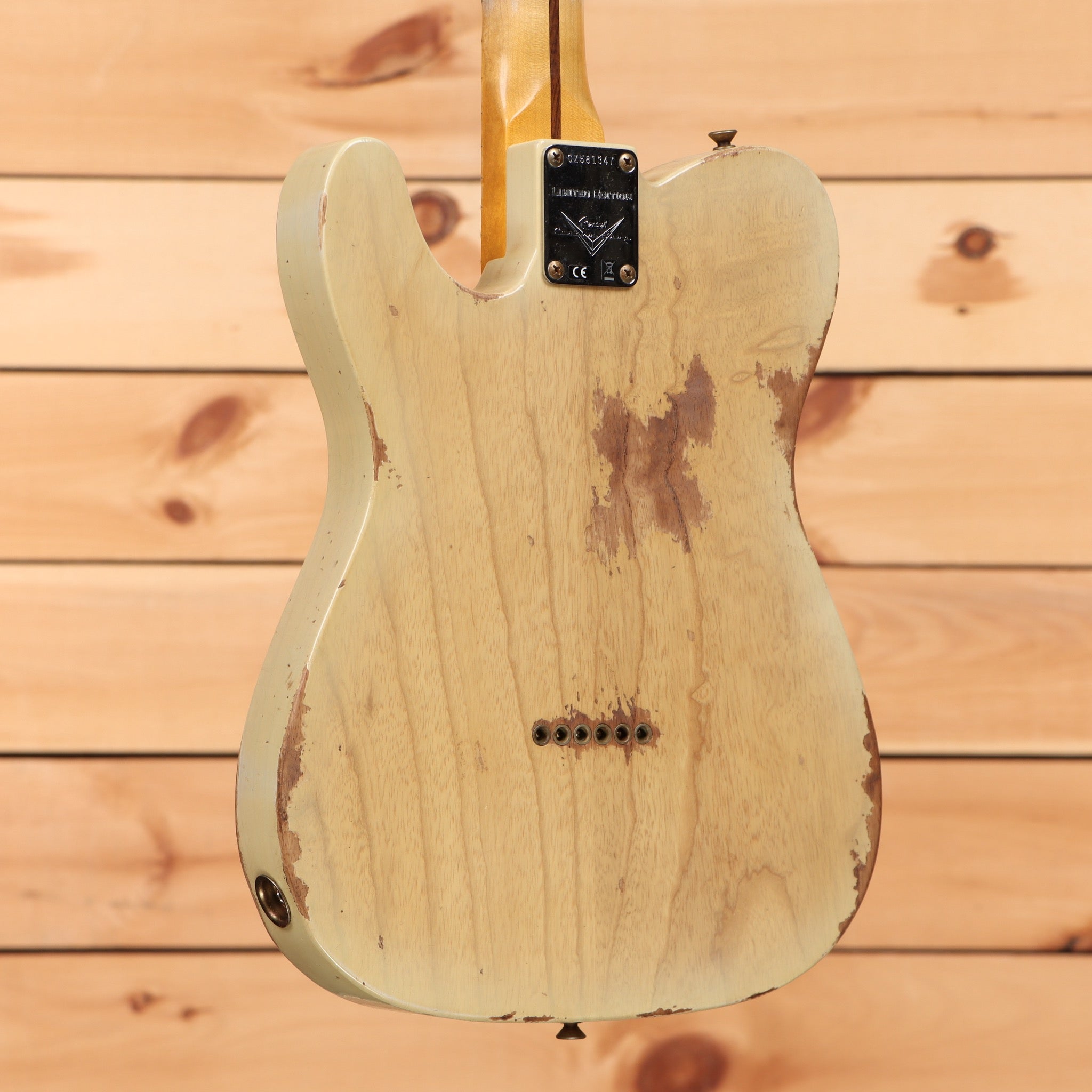 Fender Custom Shop Limited 1954 Telecaster heavy relic electric guitar natural blonde with single-coil pickups