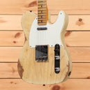 Fender Custom Shop Limited 1954 Telecaster heavy relic natural blonde electric guitar with single-coil pickup