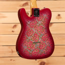 Fender Custom Shop Vintage Custom 1968 Paisley Telecaster electric guitar aged pink paisley with single-coil pickups