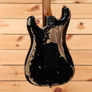 Fender Custom Shop Limited Poblano Stratocaster super heavy relic aged black electric guitar with heavily distressed finish