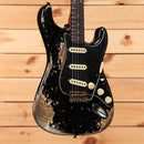 Fender Custom Shop Limited Poblano Stratocaster Super Heavy Relic electric guitar Aged Black with single-coil pickups