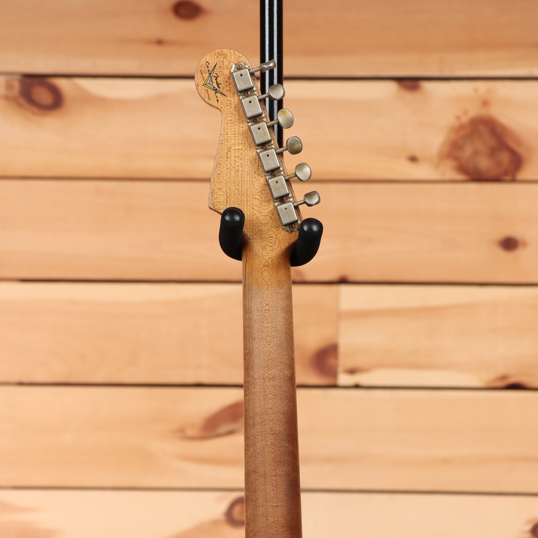 Fender Custom Shop Limited Poblano Stratocaster super heavy relic aged black electric guitar with maple neck