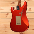Fender Custom Shop Limited 1956 Stratocaster Relic electric guitar Aged Candy Tangerine with single-coil pickups