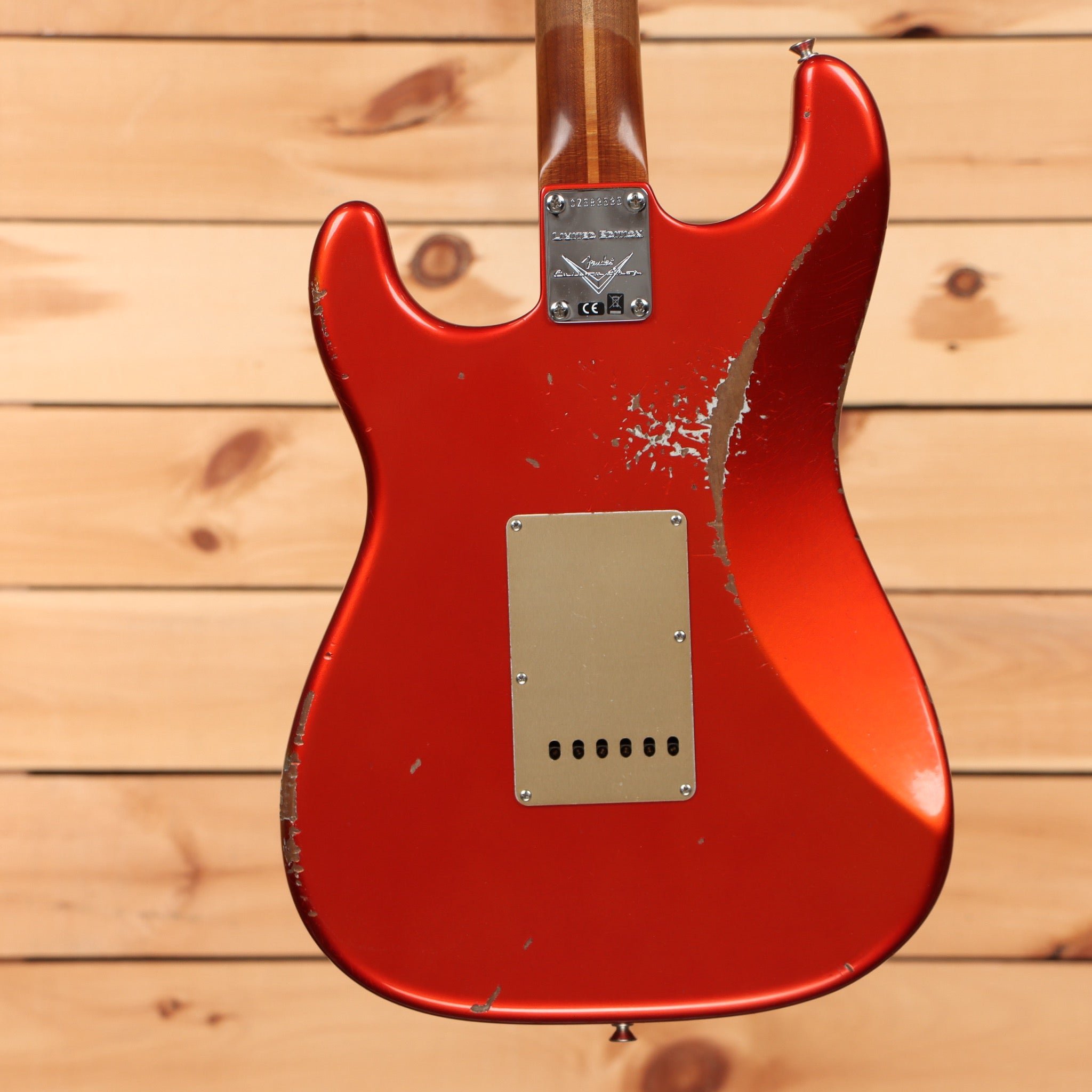 Fender Custom Shop Limited 1956 Stratocaster relic electric guitar Candy Tangerine with aged finish and single-coil pickups