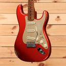 Fender Custom Shop Limited 1956 Stratocaster Relic electric guitar Aged Candy Tangerine with single-coil pickups