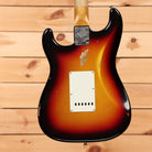 Fender Custom Shop Late 1962 Stratocaster Closet Classic Relic 3-Color Sunburst electric guitar with white pickguard
