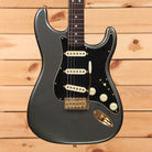 Fender Custom Shop Limited 1965 Dual-Mag Stratocaster Journeyman Relic electric guitar Faded Aged Charcoal Frost Metallic with gold hardware