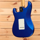 Fender Custom Shop 70th Anniversary Stratocaster electric guitar Aged Bright Sapphire Metallic with white pickguard and single-coil pickups