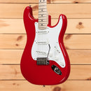 Fender Custom Shop Limited Todd Krause Masterbuilt Eric Clapton Stratocaster electric guitar Torino Red with white pickguard and single-coil pickups