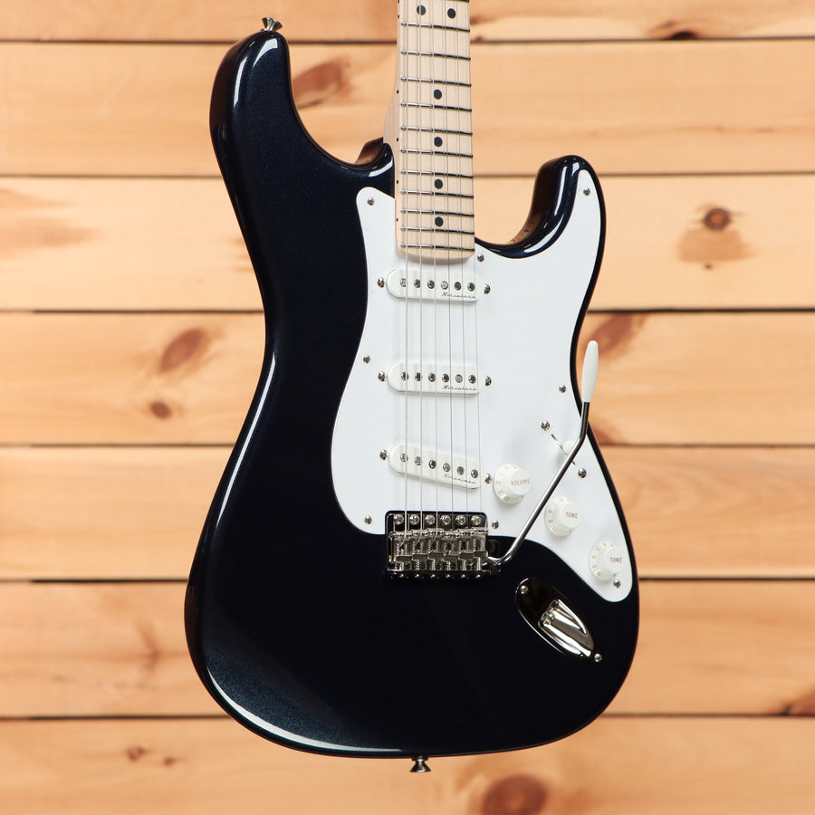 Fender Custom Shop Limited Todd Krause Masterbuilt Eric Clapton Midnight Blue electric Stratocaster with white pickguard and single-coil pickups