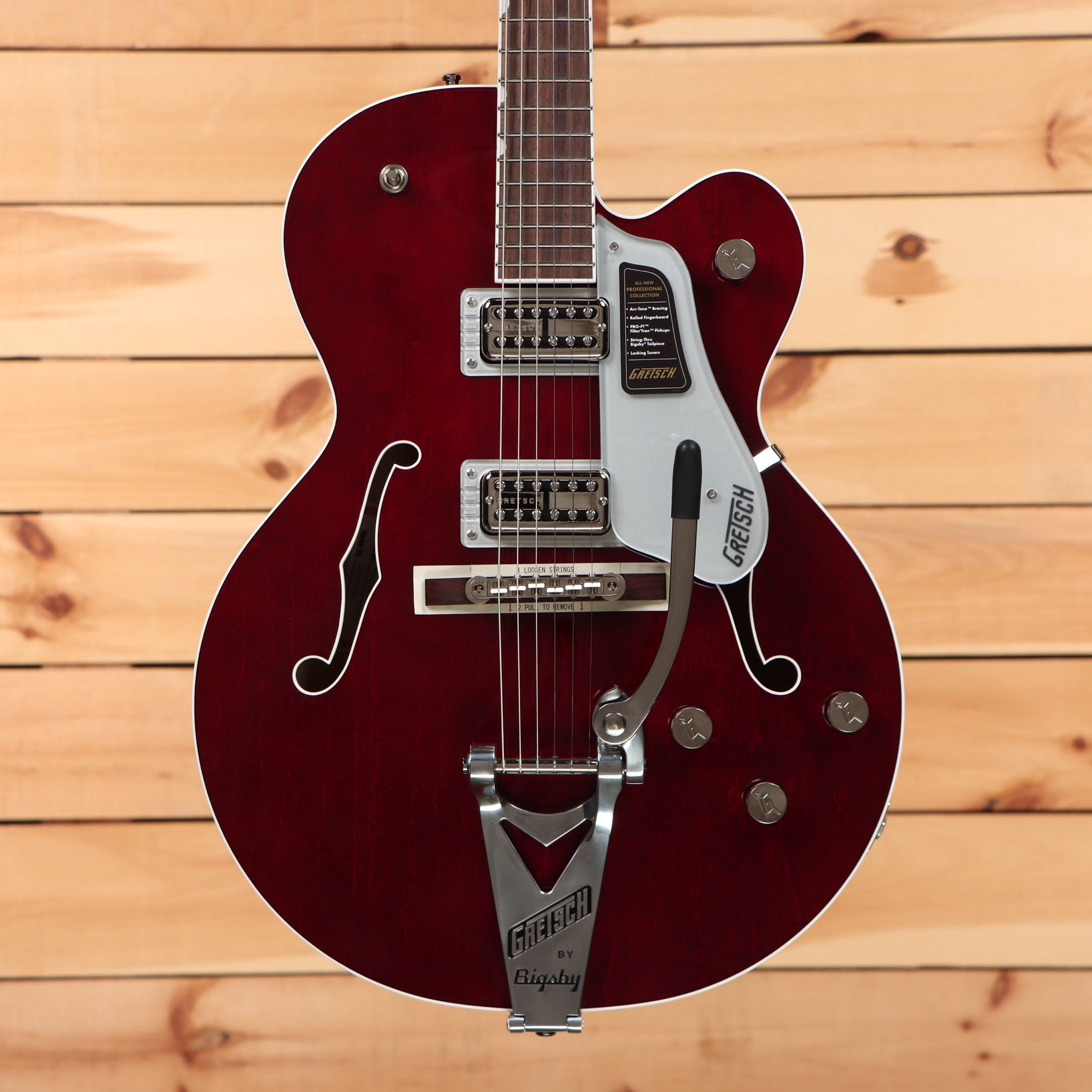 Gretsch Tennessean semi-hollow body electric guitar Deep Cherry Stain with Bigsby tremolo bridge