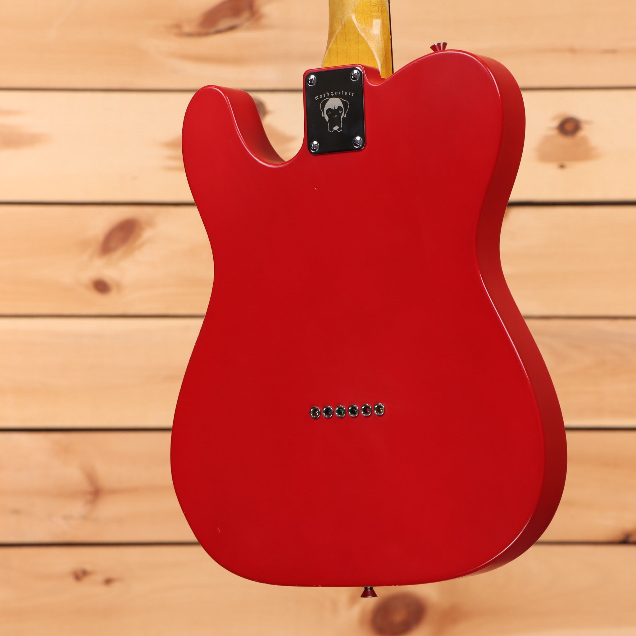 Nash T72 Telecaster electric guitar Dakota Red pre-owned with black headstock plate and chrome hardware