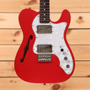 Nash T72 Tl semi-hollow body electric guitar Dakota Red pre-owned with white pickguard and humbuckers
