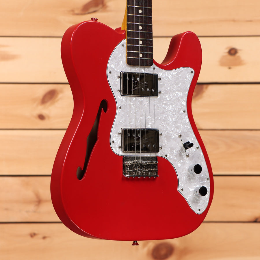 Nash T72-TL semi-hollow body electric guitar Dakota Red pre-owned with pearl pickguard and dual humbuckers