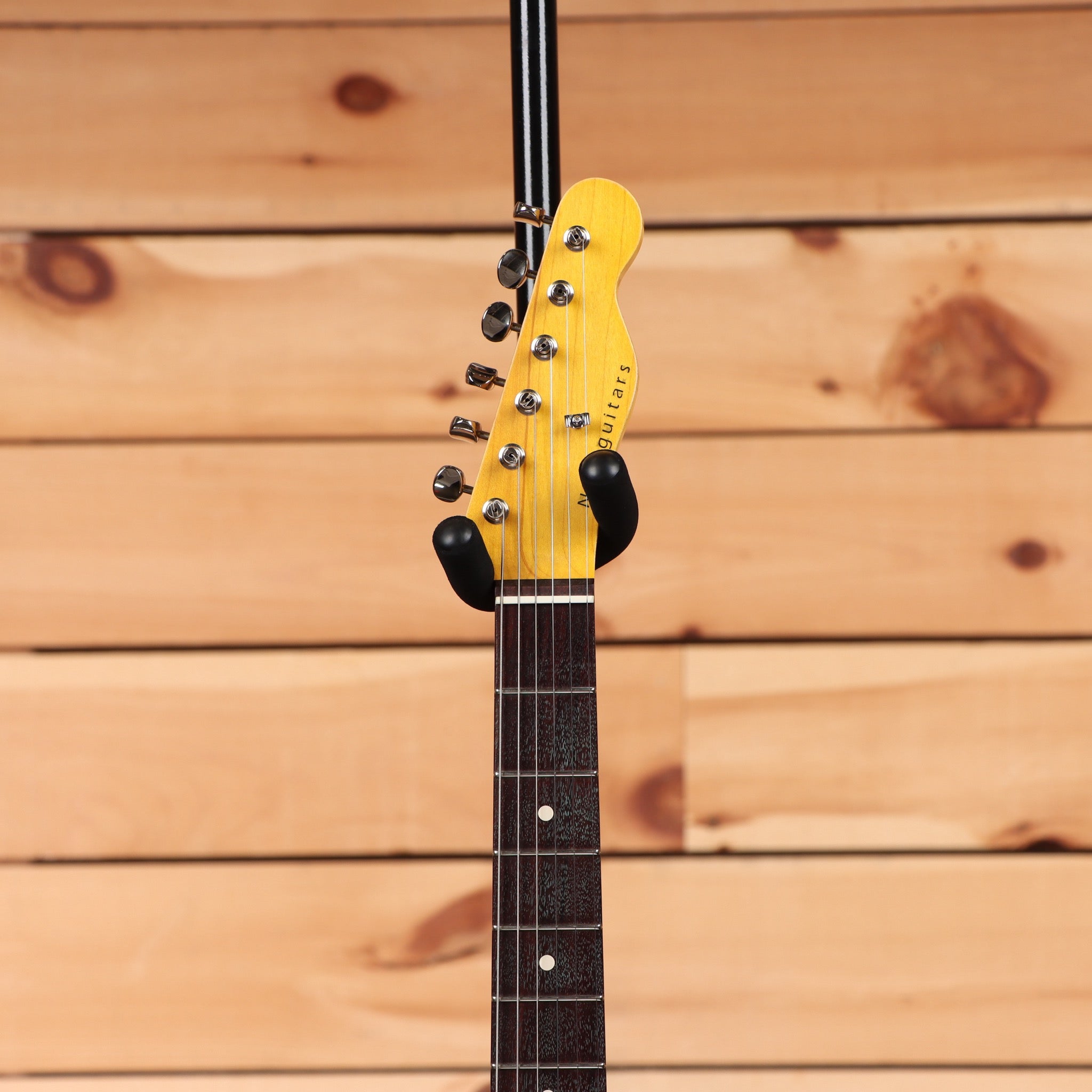 Nash T72-TL pre-owned electric guitar Dakota Red Telecaster with yellow headstock
