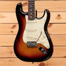 Fender Limited 60th Anniversary Stratocaster electric guitar 3-Color Sunburst with three single-coil pickups and rosewood fre
