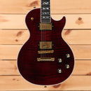 Pre-owned Gibson Les Paul Supreme wine red electric guitar with gold humbuckers and flamed maple top