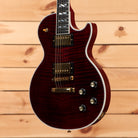 Pre-owned Gibson Les Paul Supreme wine red electric guitar with flamed maple top and gold hardware