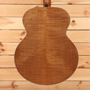 Boucher GR SG-163-T natural finish semi-hollow electric guitar with figured wood back and sides