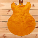 Gibson ES-335 semi-hollow electric guitar Figured Honey Amber with flamed maple top