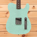 Fender Custom Shop Jason Smith Masterbuilt 60s Esquire electric guitar Seafoam Green Sparkle with single-coil pickups