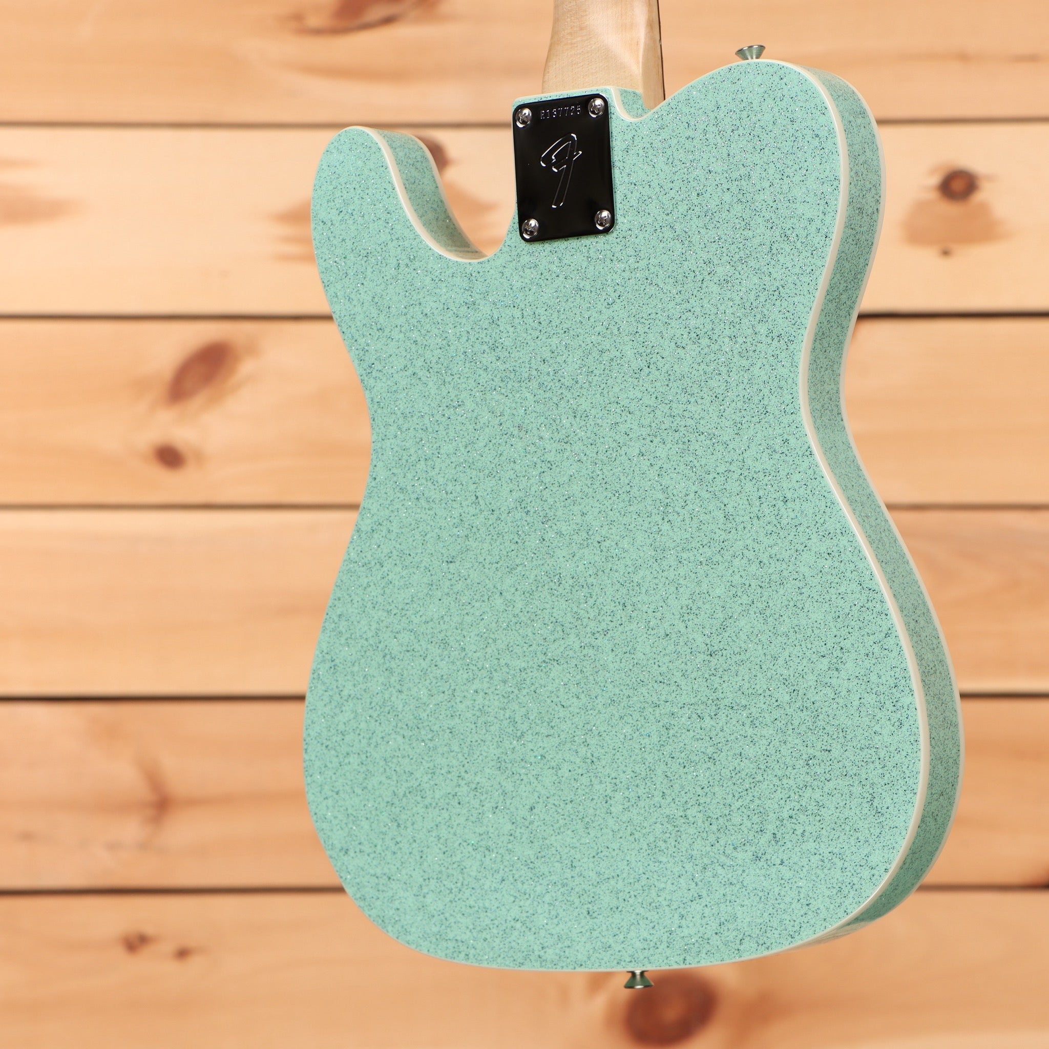Fender Custom Shop Jason Smith Masterbuilt 60s Esquire electric guitar seafoam sparkle relic finish black neck plate