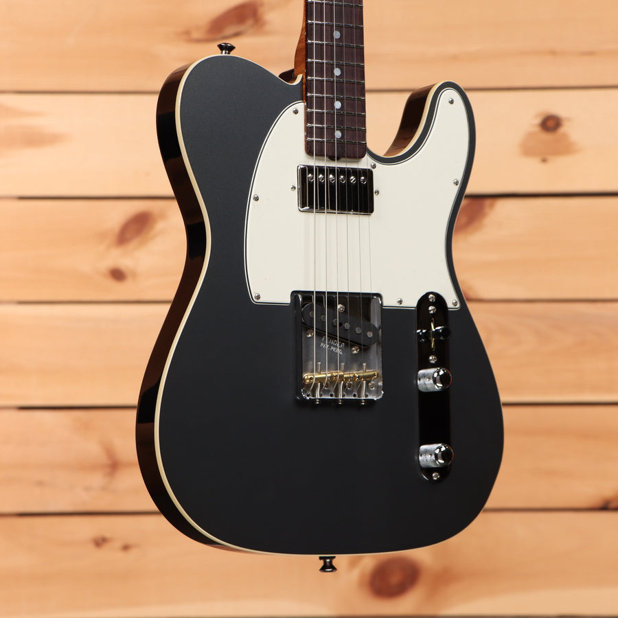 Fender Custom Shop American Custom Telecaster electric guitar Charcoal Frost Metallic with white pickguard