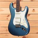 Fender Custom Shop Limited 64 L-Series Stratocaster electric guitar Lake Placid Blue relic aged with white pickguard and single-coil pickups