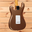 Fender Custom Shop Limited 1964 L-Series Stratocaster electric guitar Aged Firemist Gold with white pickguard
