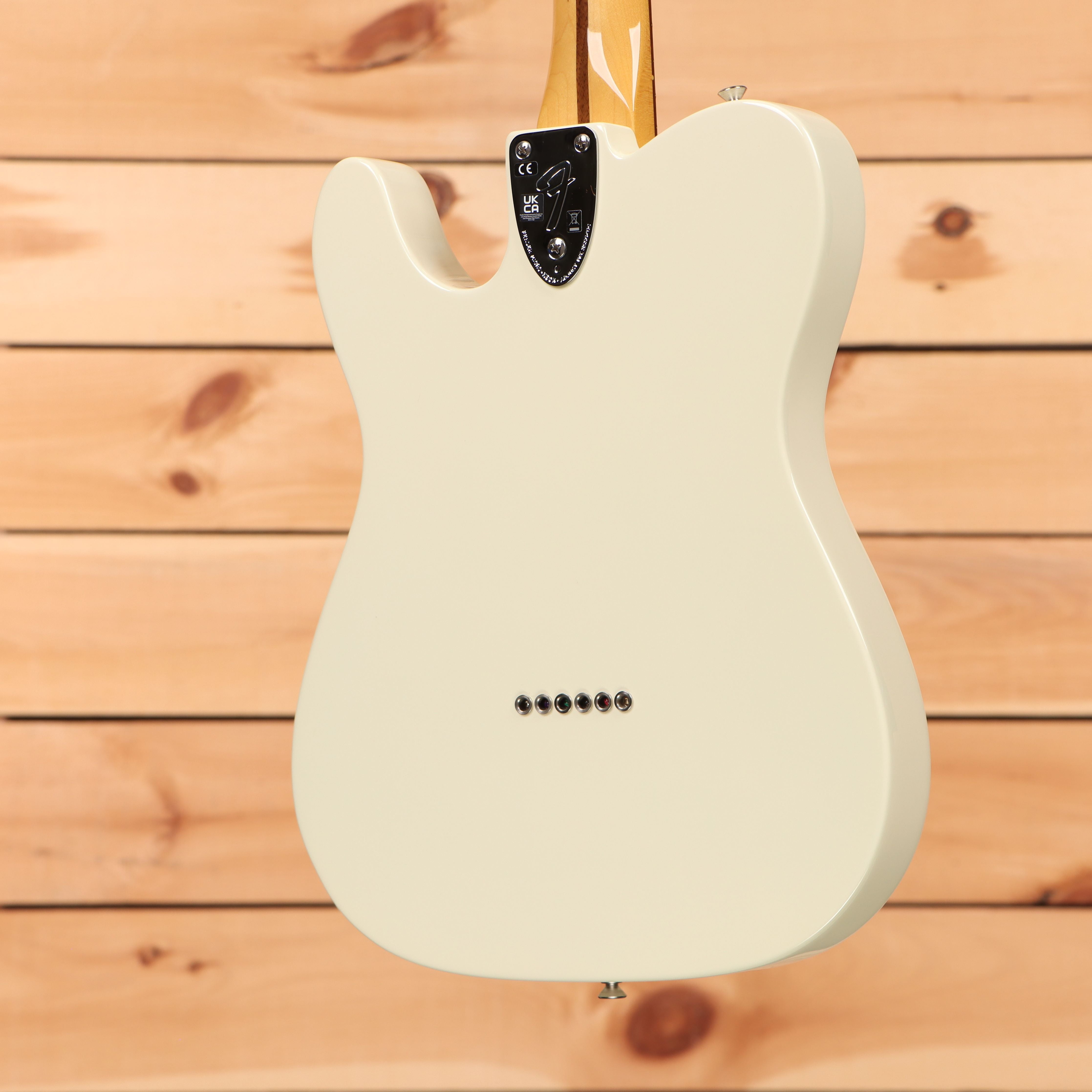 Pre-owned Fender American Vintage II 1977 Telecaster Custom electric guitar Olympic White with single-coil pickups