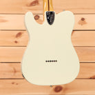 Fender American Vintage II 1977 Telecaster Custom electric guitar Olympic White pre-owned with six-saddle bridge