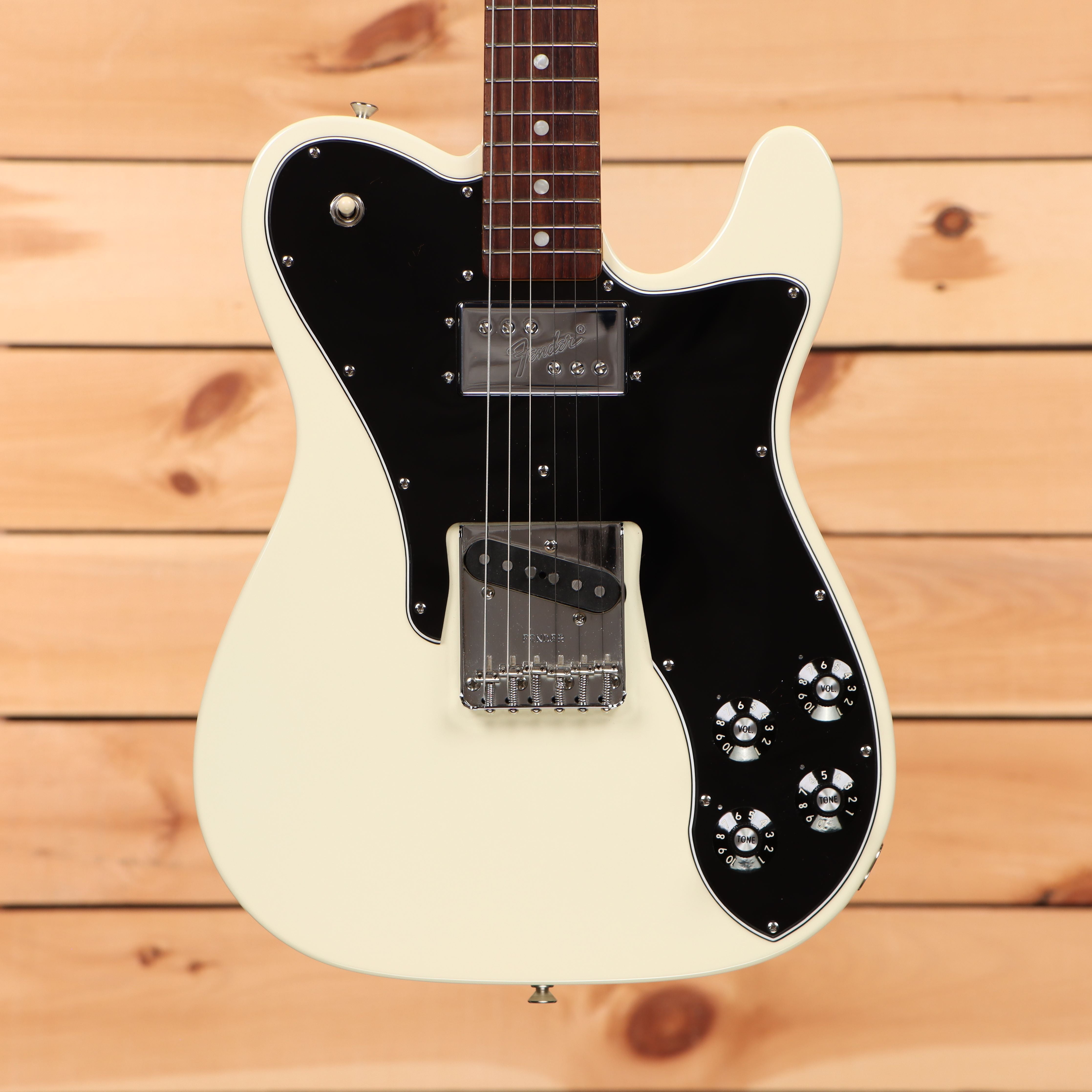 Pre-owned Fender American Vintage II 1977 Telecaster Custom electric guitar Olympic White with black pickguard