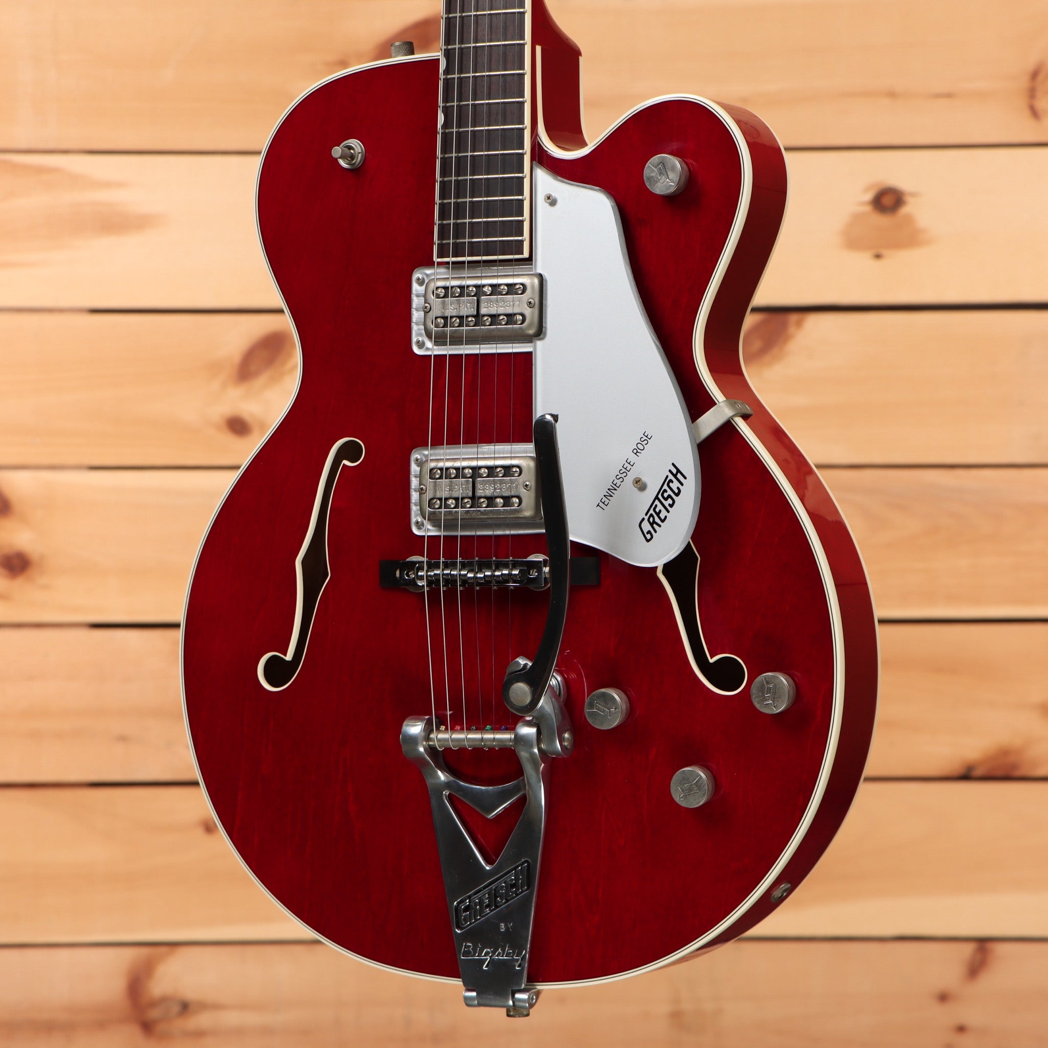 Gretsch Tennessee Rose semi-hollow electric guitar Deep Cherry Stain with Bigsby tremolo and dual humbuckers