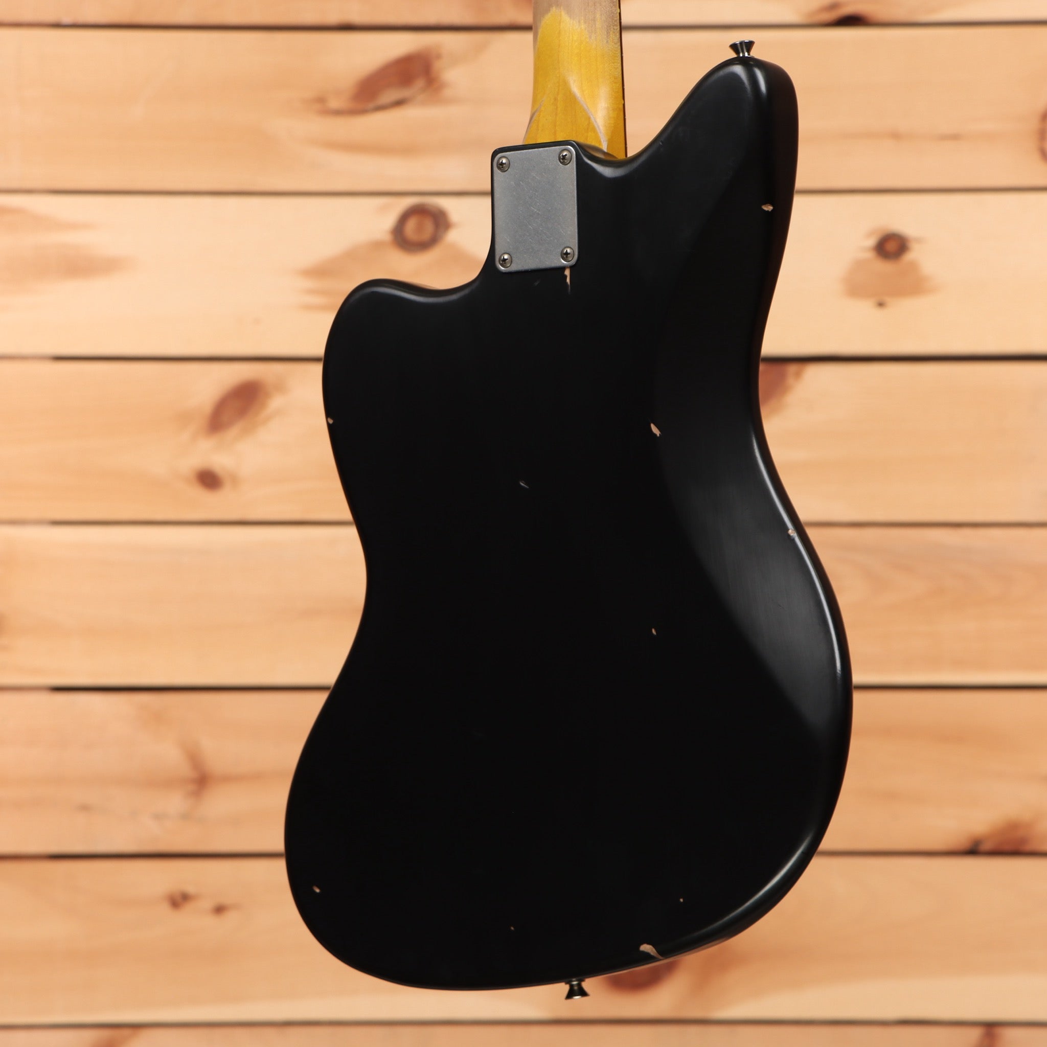 Nash JM63 pre-owned electric guitar black finish with maple neck and metal neck plate