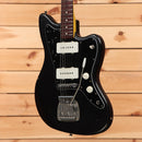 Nash JM63 pre-owned electric guitar black finish with dual white jazzmaster-style pickups