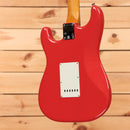 Pre-owned Fender American Vintage II 1961 Stratocaster electric guitar Fiesta Red with single-coil pickups