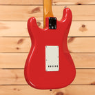 Pre-owned Fender American Vintage II 1961 Stratocaster electric guitar Fiesta Red with white pickguard