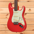 Pre-owned Fender American Vintage II 1961 Stratocaster electric guitar Fiesta Red with single-coil pickups