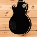 Gibson 1957 Les Paul Custom Reissue electric guitar Ebony VOS with gold binding and dual humbuckers
