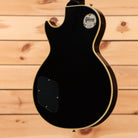 Gibson 1957 Les Paul Custom Reissue electric guitar Ebony VOS with gold binding and dual humbuckers