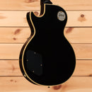 Gibson 1957 Les Paul Custom Reissue electric guitar Ebony VOS finish with dual humbuckers and gold binding