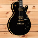 Gibson 1957 Les Paul Custom Reissue electric guitar Ebony VOS with dual humbuckers and gold hardware